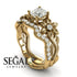 Floral Engagement Ring For All Eternity Bridal Set Ring - Julia no. 1